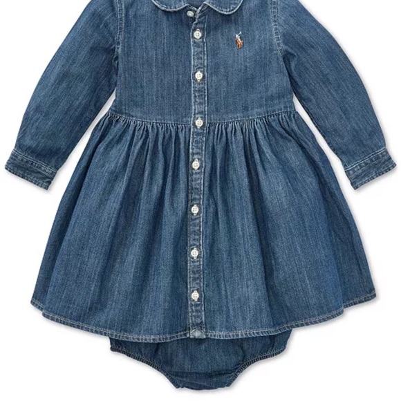 Polo by Ralph Lauren Blue Denim Kids Dress - Picture 1 of 2
